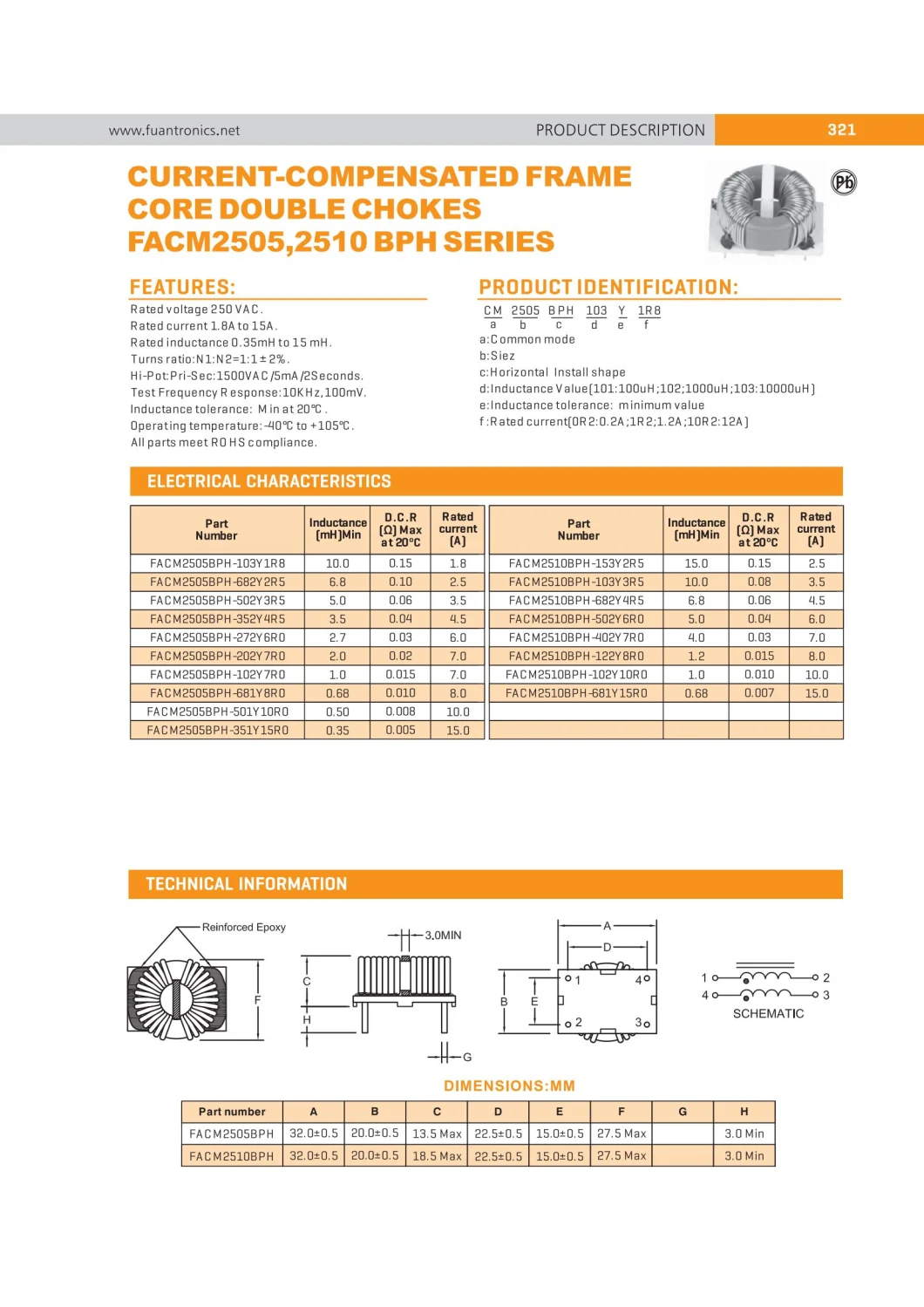 Intelligent Meter/Consumer Electronics Use Toroidal Inductor (common mode) with RoHS